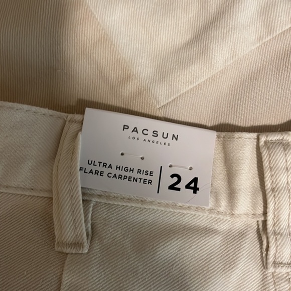 PacSun Ultra High Rise Flare Carpenter Pants Size 24 - Picture 2 of 4